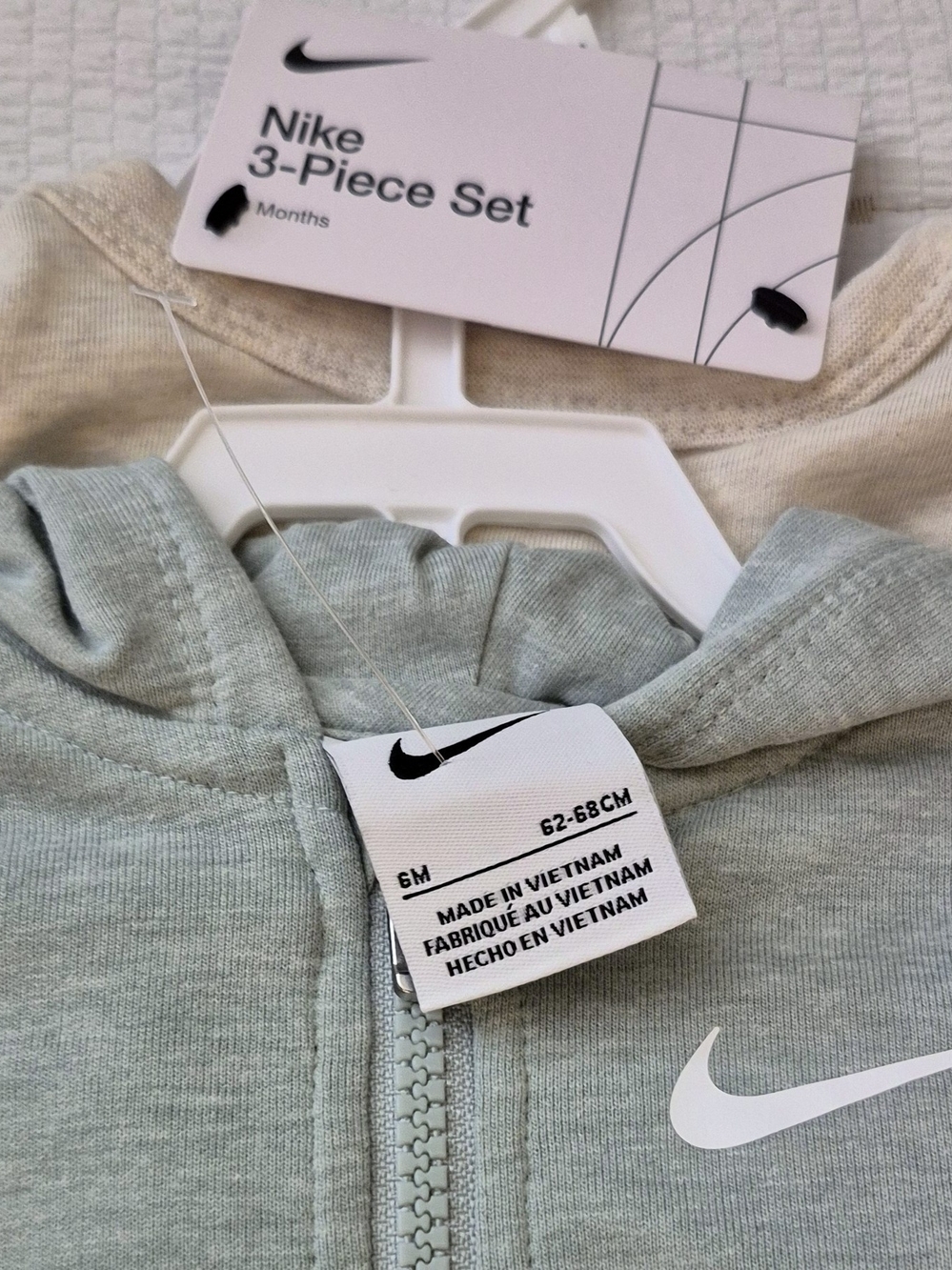 Nike Kids' Light Green Hooded Zip Sweatshirt & Jogger Set - Picture 2 of 3